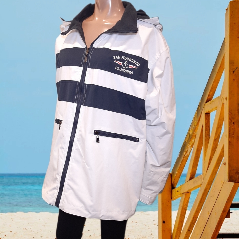DIMCO APPAREL Hooded Windbreaker Jacket Fleece Lined San Francisco California